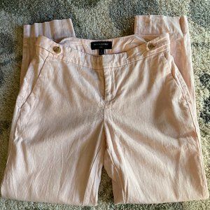 Light Pink Linen Banana Republic Avery Pants